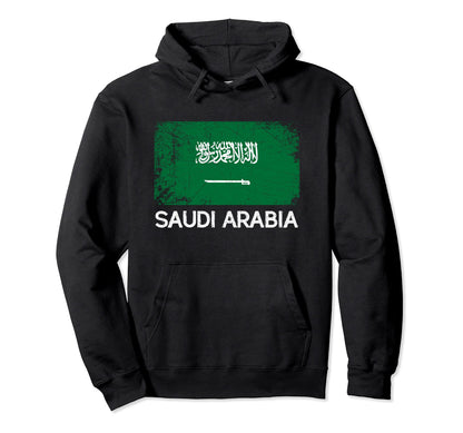 Saudi Arabian Flag Made Saudi Hoodie - Casual Everyday Wear Men Women - T-Shirt, Sweatshirt, Hoodie