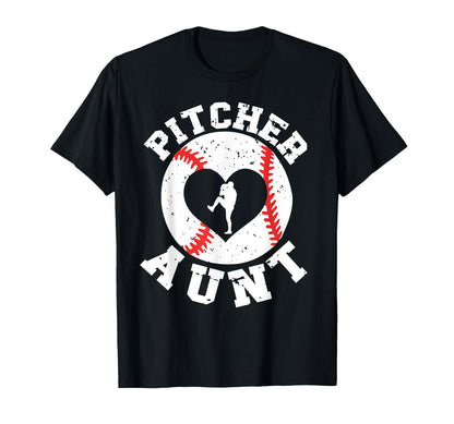 Baseball Pitcher Aunt Baseball Pitcher T-Shirt - Unique Graphic for Adults - T-Shirt, Sweatshirt, Hoodie