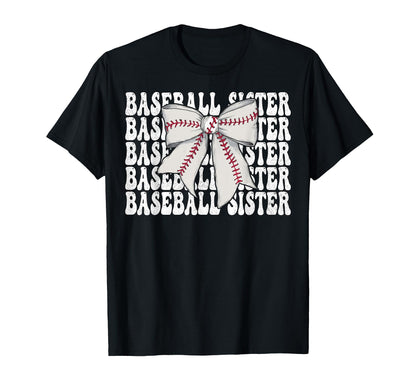 Baseball Sister Baseball Coquette T-Shirt - Aesthetic Graphic for Adults - T-Shirt, Sweatshirt, Hoodie