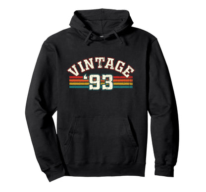 1993 Birth Year Birthday Rainbow Lines Hoodie - Fun Novelty Design Unisex - T-Shirt, Sweatshirt, Hoodie