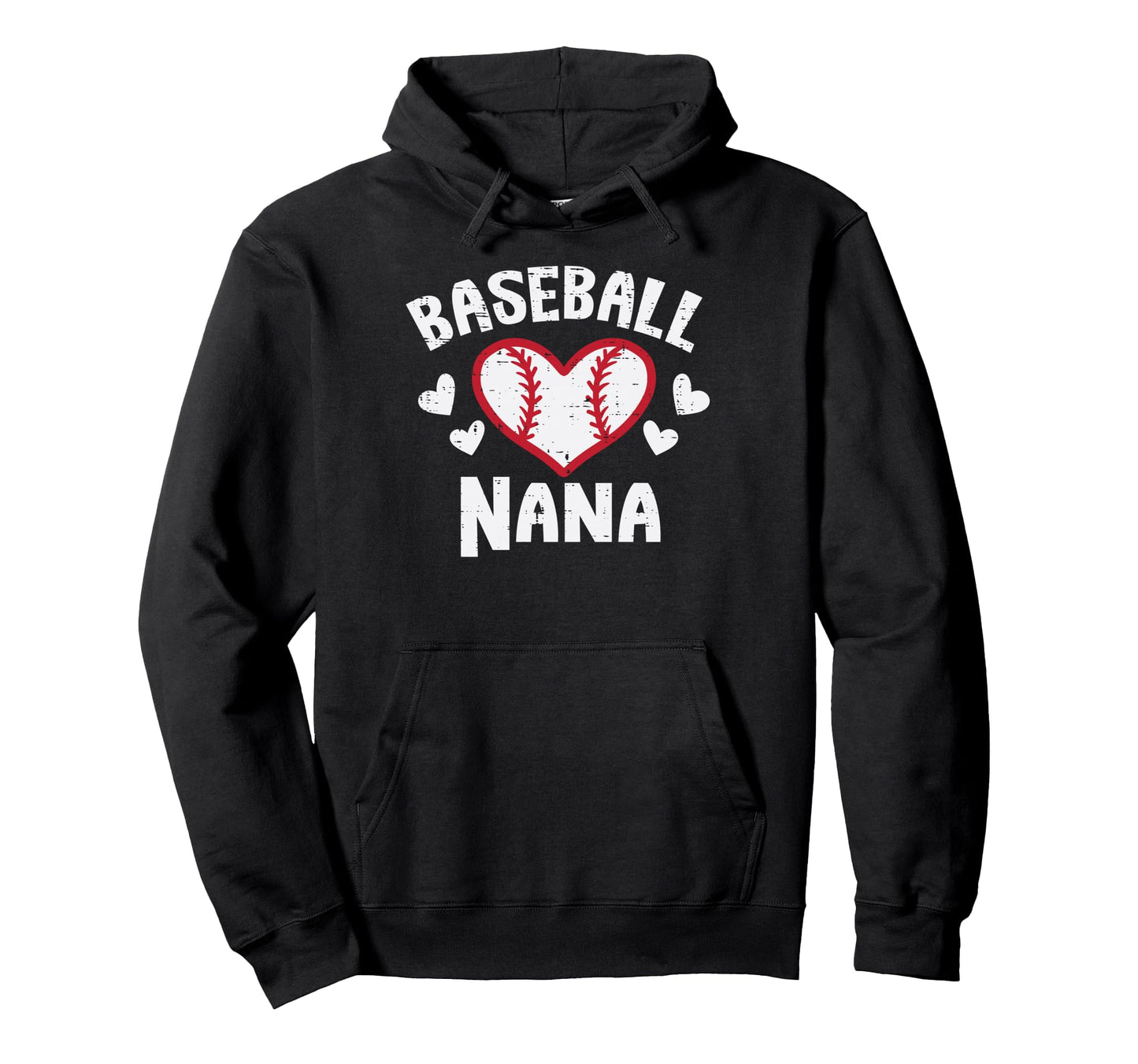 Baseball Nana Heart Family Matching Hoodie - Minimalist Print Men Women - T-Shirt, Sweatshirt, Hoodie