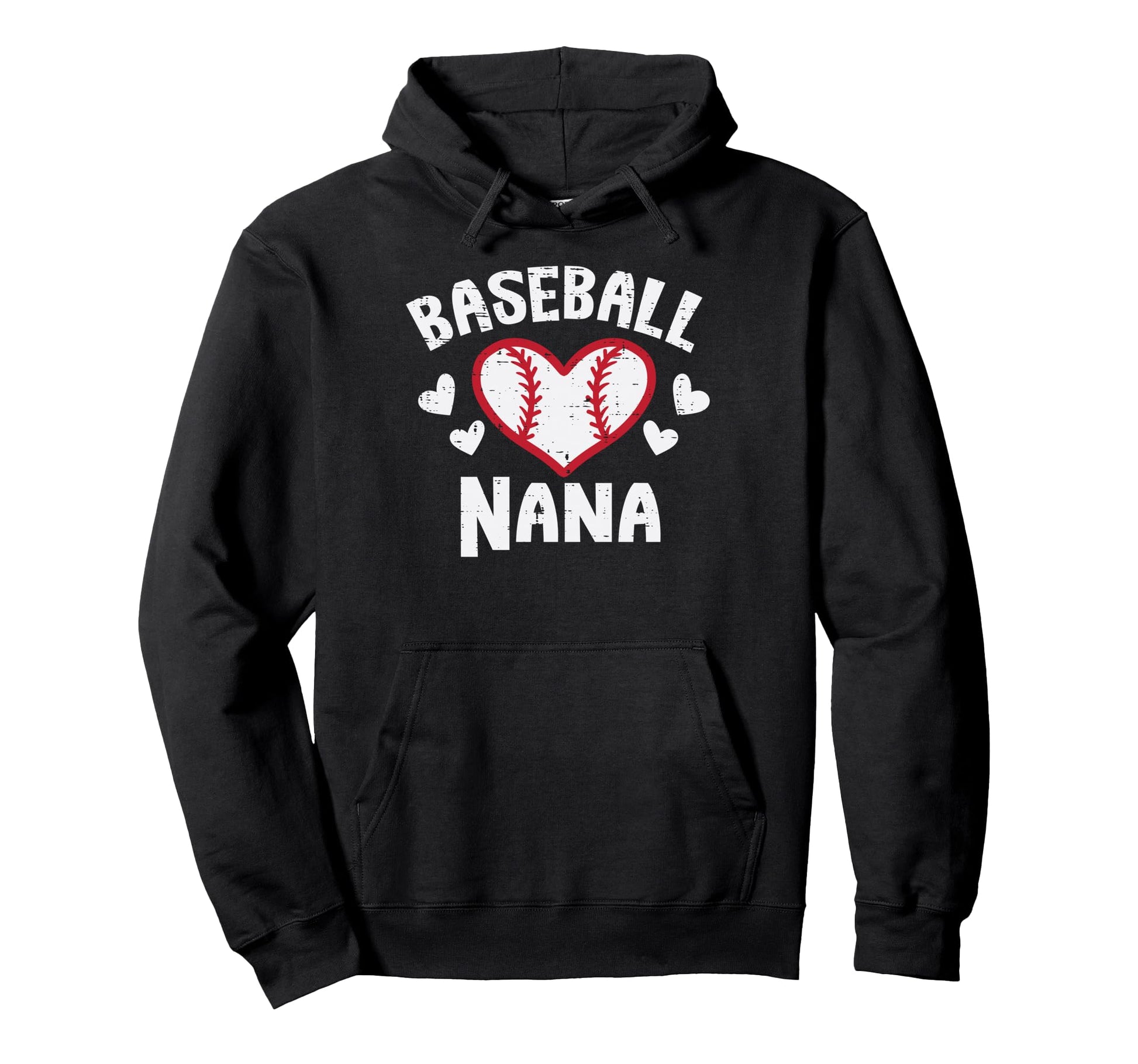 Baseball Nana Heart Family Matching Hoodie - Minimalist Print Men Women - T-Shirt, Sweatshirt, Hoodie