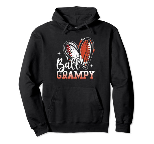 Ball Grampy Baseball Football Grandpa Hoodie - Aesthetic Graphic Men Women - T-Shirt, Sweatshirt, Hoodie