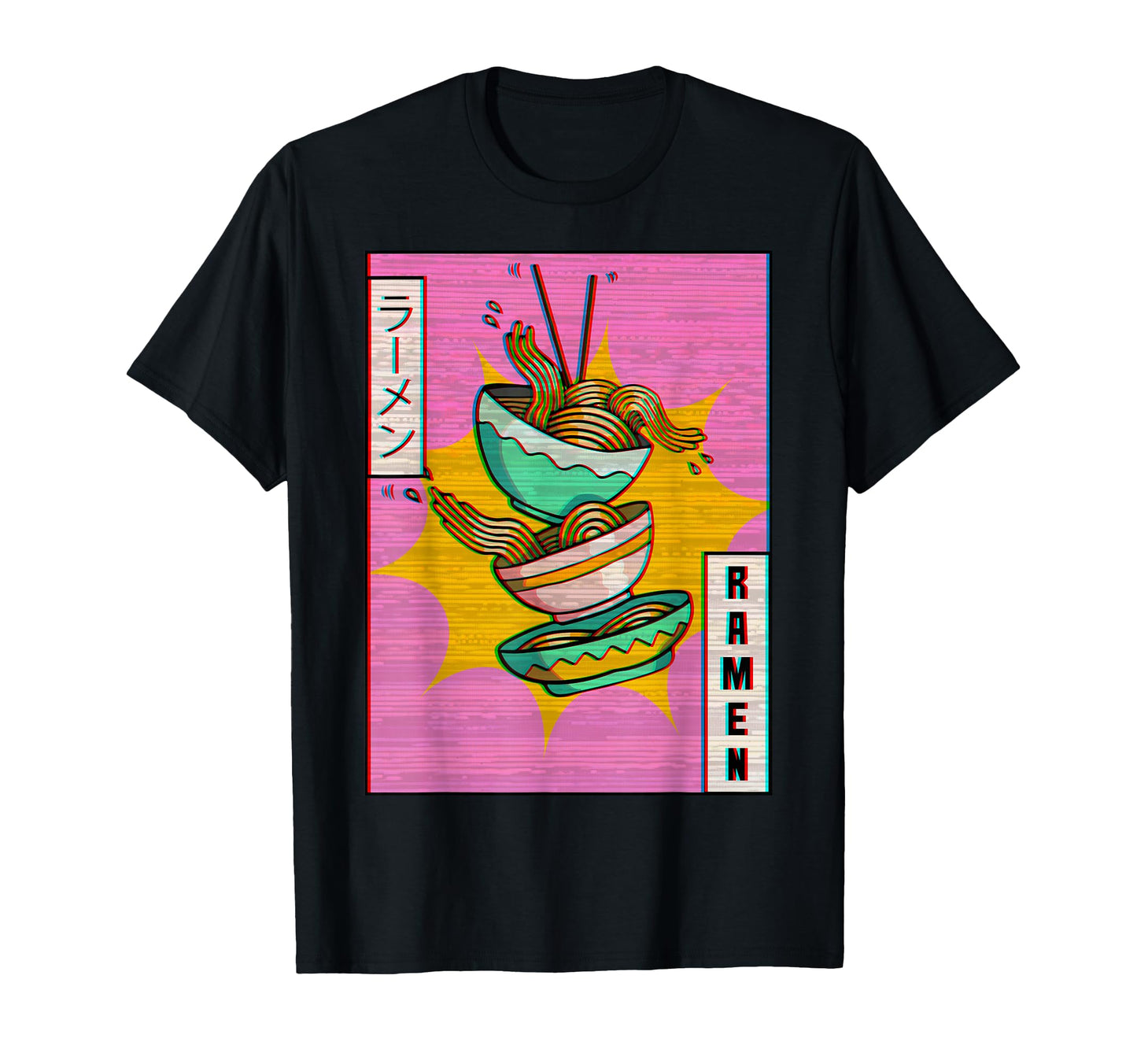 Ramen Noodles Vaporwave Aesthetic T-Shirt - Custom Art Print for Adults - T-Shirt, Sweatshirt, Hoodie