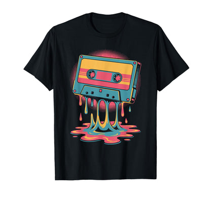 Melting Cassette Tape Vaporwave T-Shirt - Fun Novelty Design Unisex - T-Shirt, Sweatshirt, Hoodie