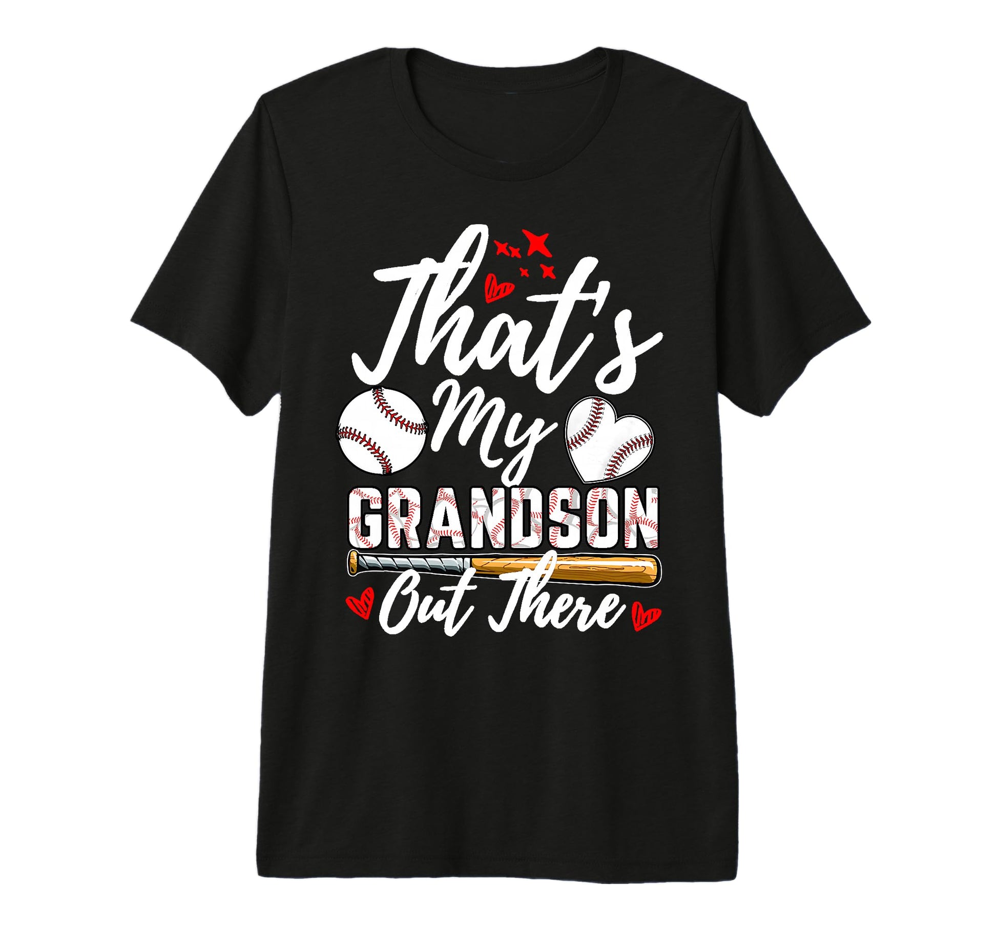 Thats My Grandson Out There Baseball T-Shirt - Custom Art Print for Adults - T-Shirt, Sweatshirt, Hoodie