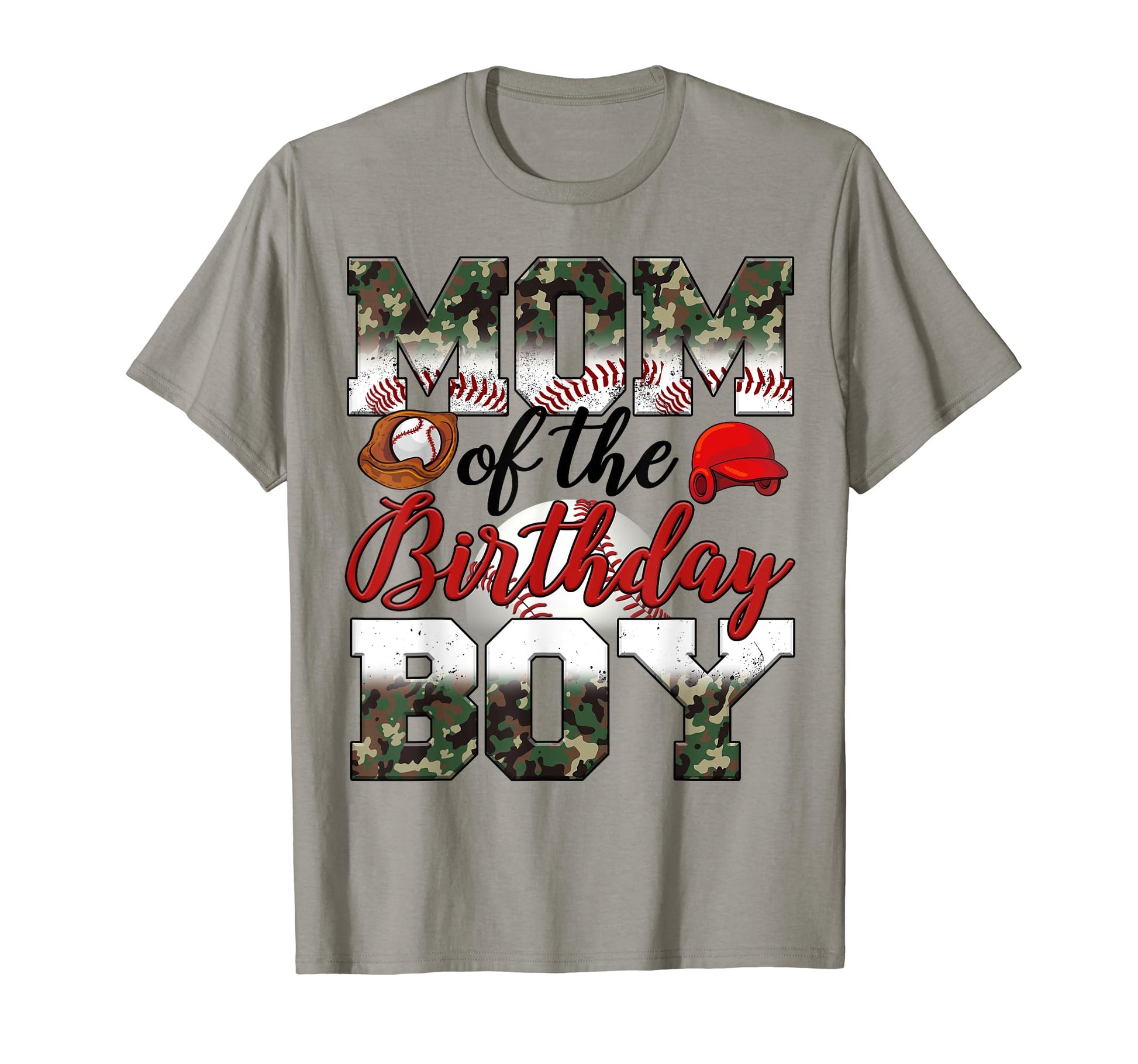 Mom Birthday Camouflage Baseball T-Shirt - Aesthetic Graphic for Adults - T-Shirt, Sweatshirt, Hoodie