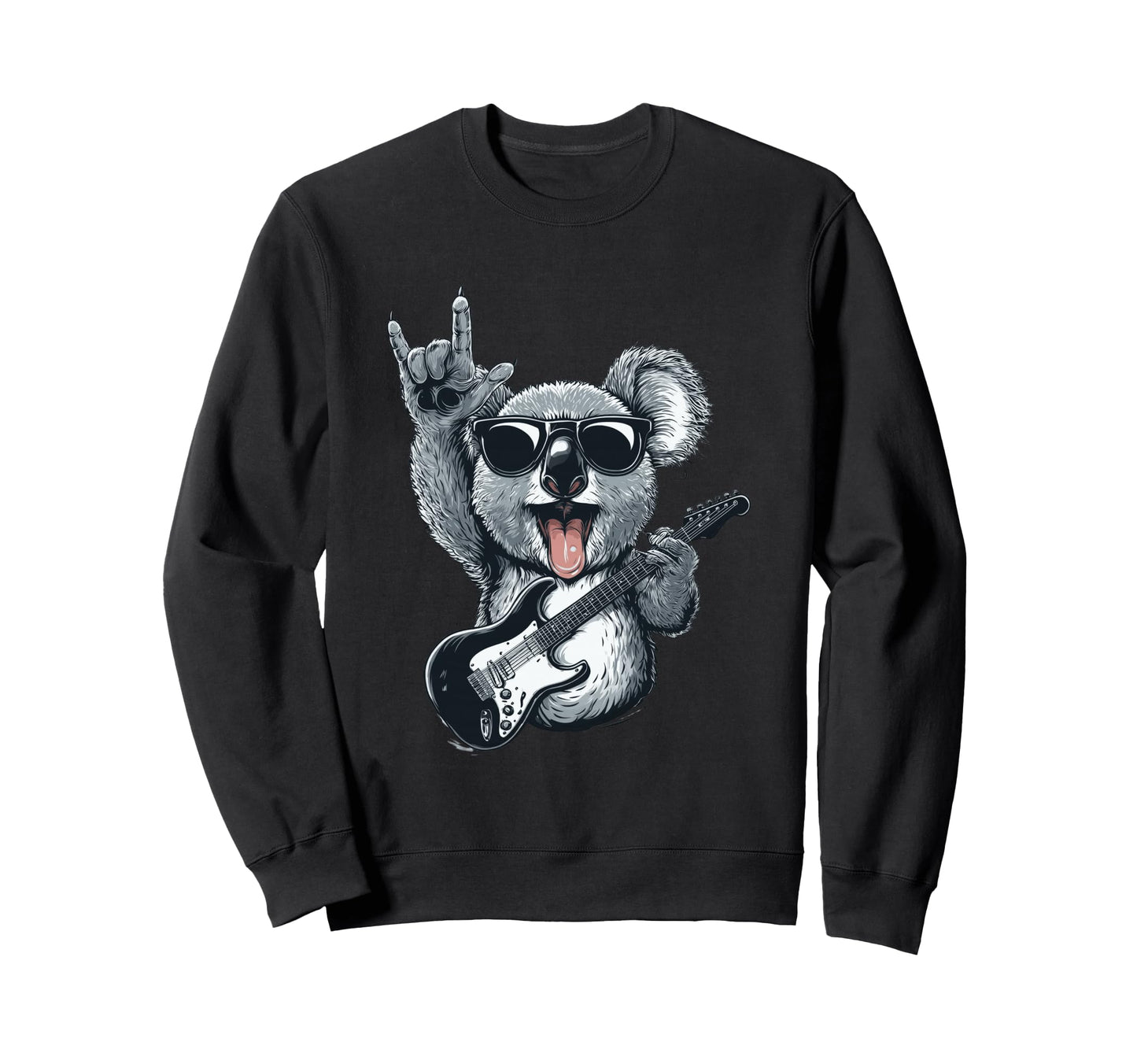 Rockstar Koala Sunglasses Electric Sweatshirt - Aesthetic Graphic Unisex - T-Shirt, Sweatshirt, Hoodie