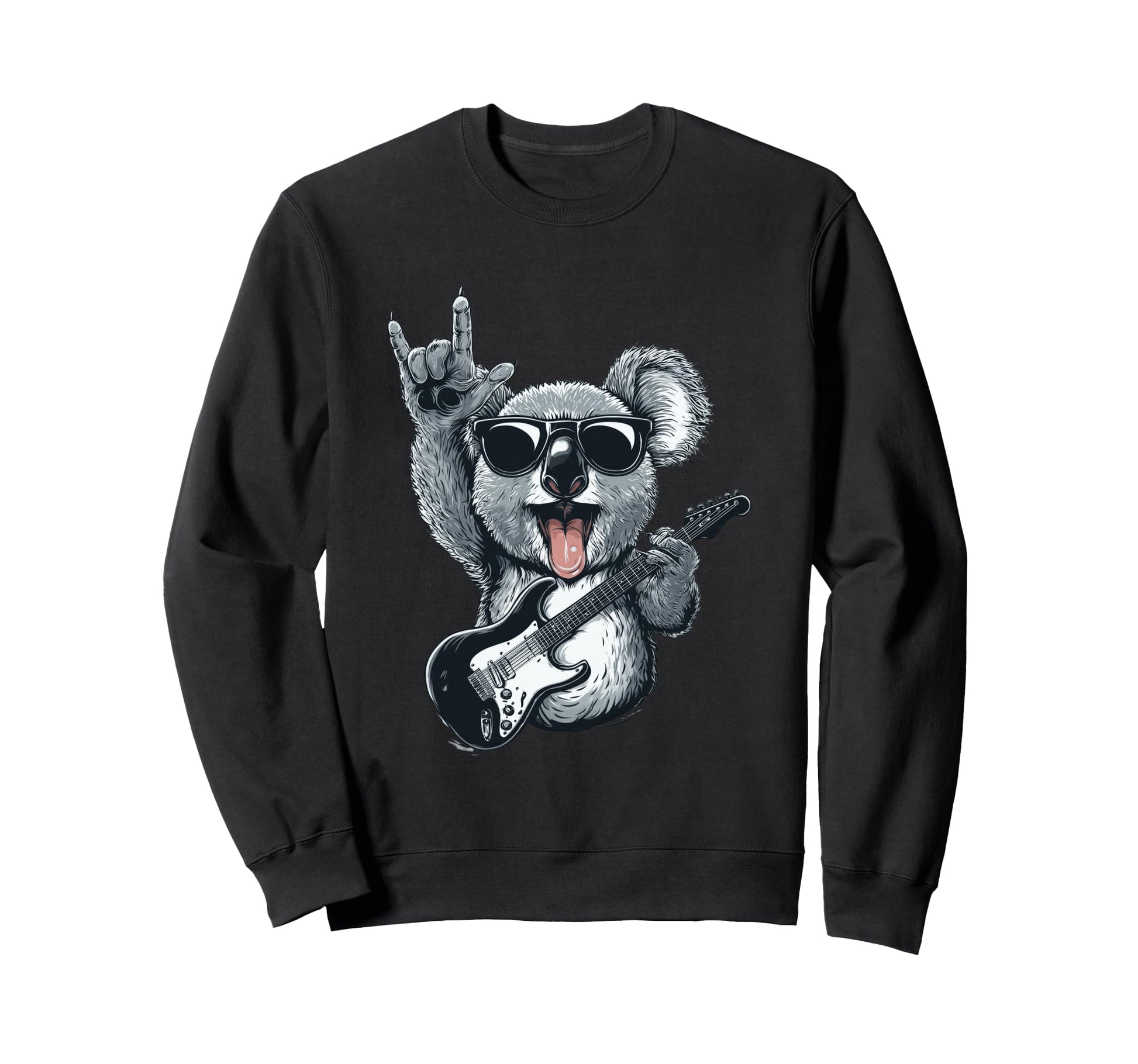 Rockstar Koala Sunglasses Electric Sweatshirt - Aesthetic Graphic Unisex - T-Shirt, Sweatshirt, Hoodie