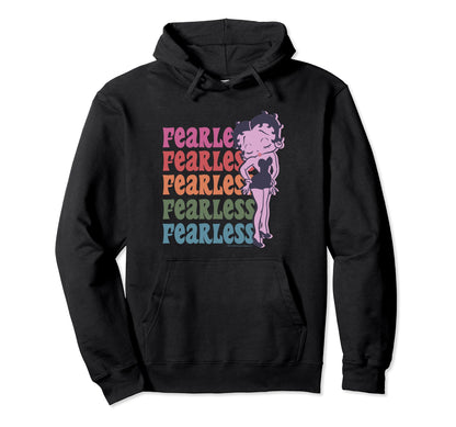 Betty Boop Pride Fearless Doll Rainbow Hoodie - Unique Graphic Unisex - T-Shirt, Sweatshirt, Hoodie