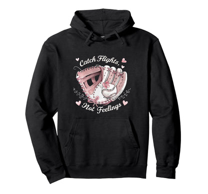 Catch Flights Baseball Sister Coquette Hoodie - Aesthetic Graphic Unisex - T-Shirt, Sweatshirt, Hoodie