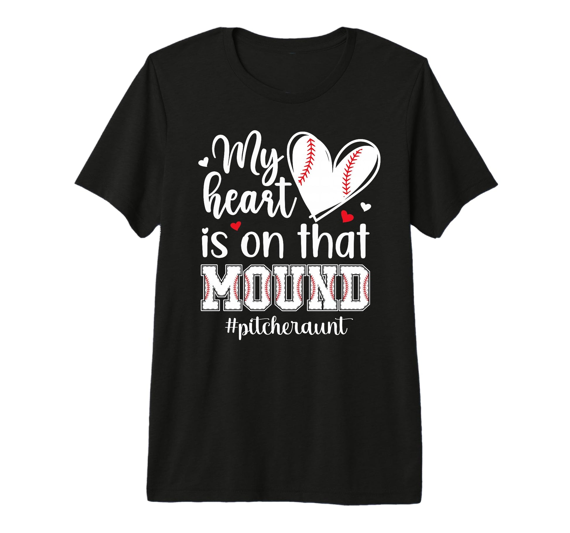 Proud Baseball Pitcher Aunt Baseball T-Shirt - Custom Art Print Men Women - T-Shirt, Sweatshirt, Hoodie