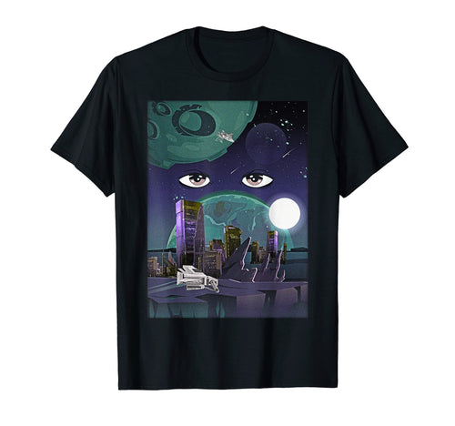 Atom Punk Aesthetic Vaporwave Anime T-Shirt - Custom Art Print Unisex - T-Shirt, Sweatshirt, Hoodie