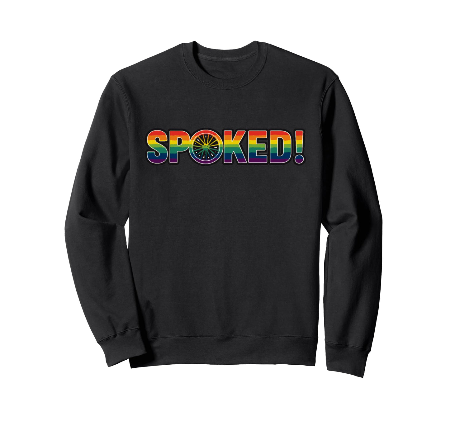 Downhill Freeride Mtb Bmx Rainbow Sweatshirt - Novelty Apparel for Adults - T-Shirt, Sweatshirt, Hoodie