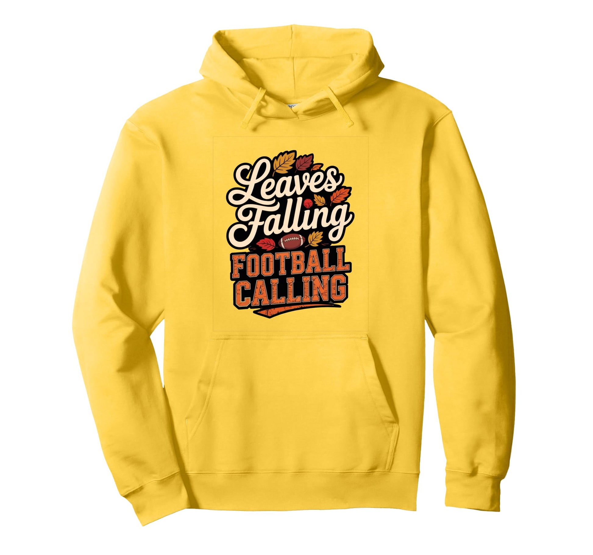 Leaves Falling Football Calling Funny Mom Hoodie - Graphic Print Men Women - T-Shirt, Sweatshirt, Hoodie