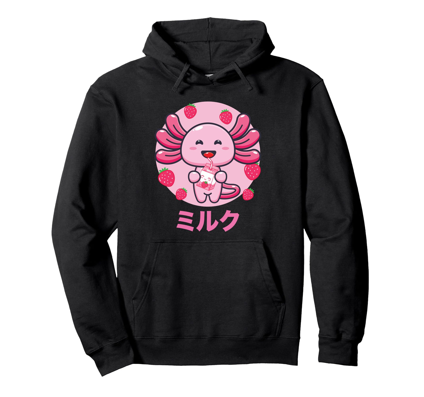 Axolotl Milkshake Vaporwave Aesthetics Hoodie - Unique Graphic Men Women - T-Shirt, Sweatshirt, Hoodie