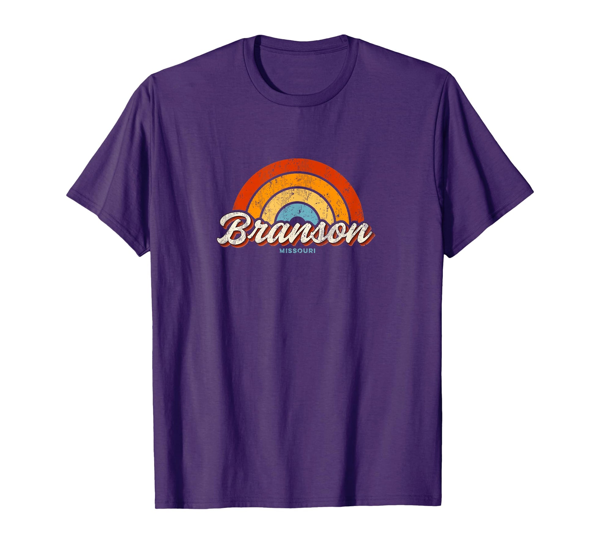 Branson Missouri Mo Rainbow 70S T-Shirt - Graphic Print for Adults - T-Shirt, Sweatshirt, Hoodie