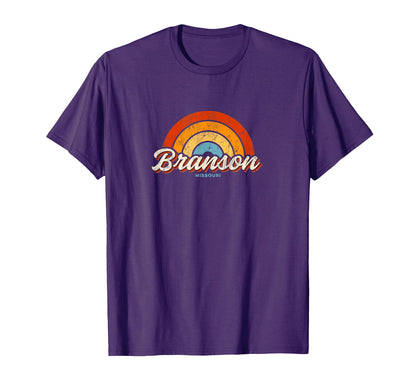 Branson Missouri Mo Rainbow 70S T-Shirt - Graphic Print for Adults - T-Shirt, Sweatshirt, Hoodie