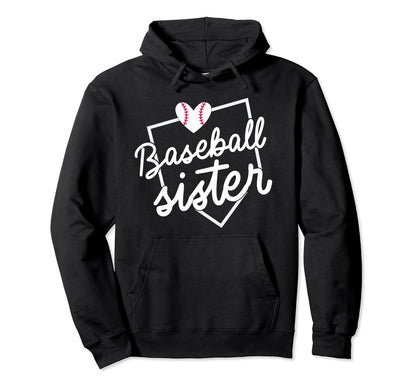 Baseball Sister Funny Baseball Sisters Hoodie - Custom Art Print Men Women - T-Shirt, Sweatshirt, Hoodie
