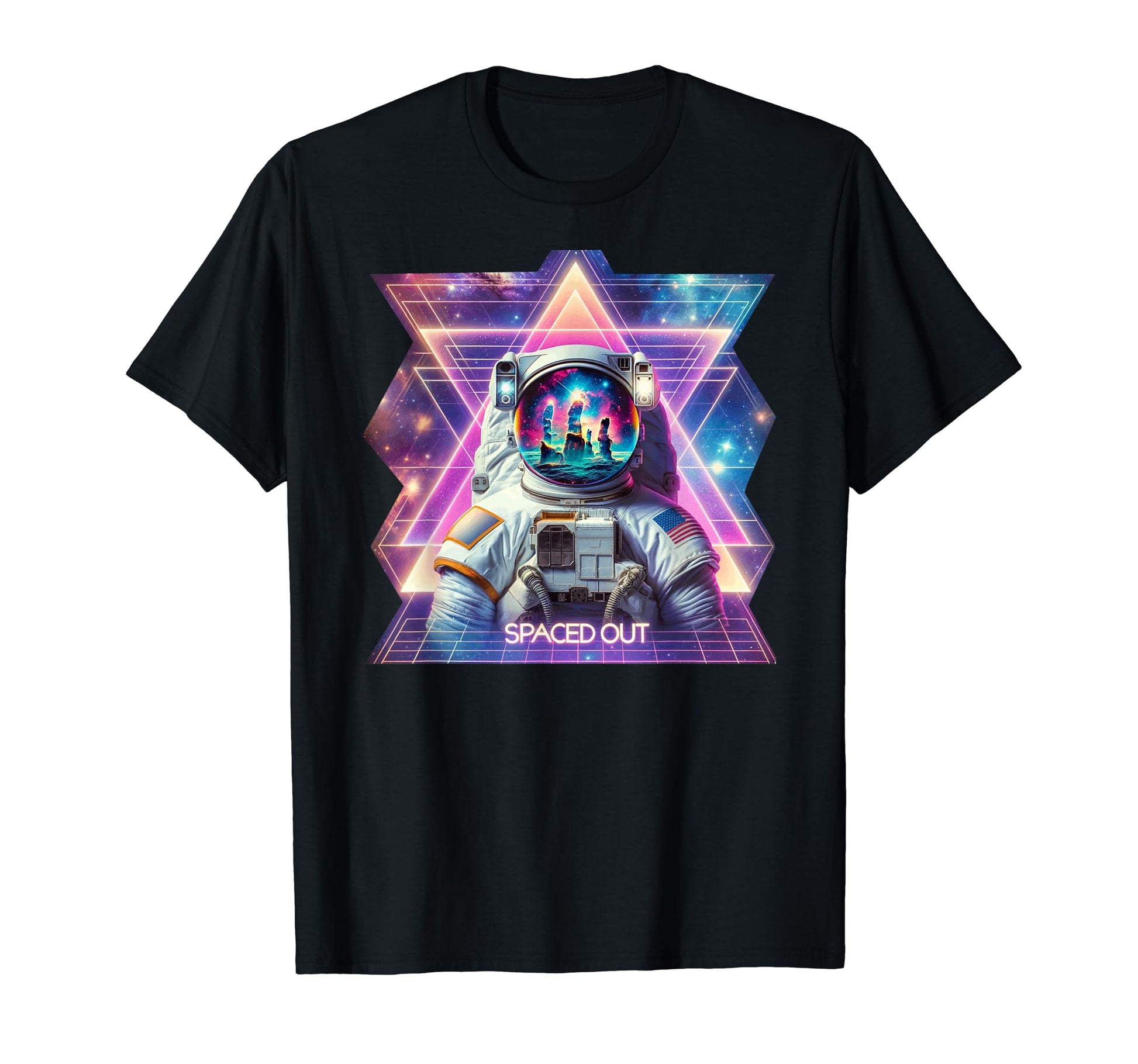 Astronaut Spaced Out Space Art T-Shirt - Casual Everyday Wear Unisex - T-Shirt, Sweatshirt, Hoodie