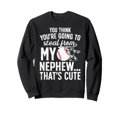 Baseball Catcher Aunt Funny Sweatshirt - Fun Novelty Design for Adults - T-Shirt, Sweatshirt, Hoodie