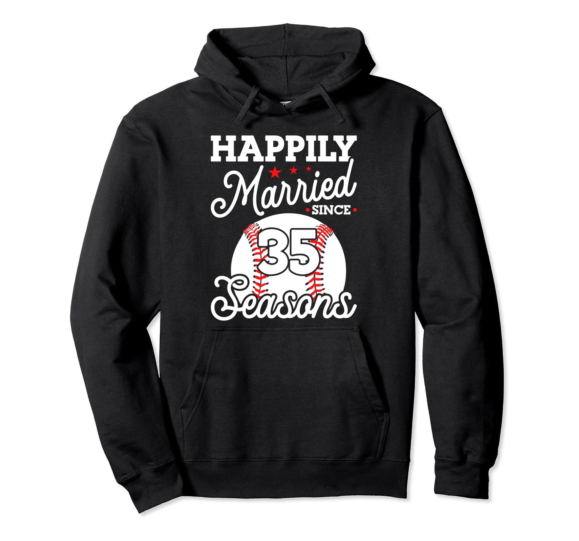 35Th Wedding Anniversary Baseball Husband Hoodie - Minimalist Print Unisex - T-Shirt, Sweatshirt, Hoodie