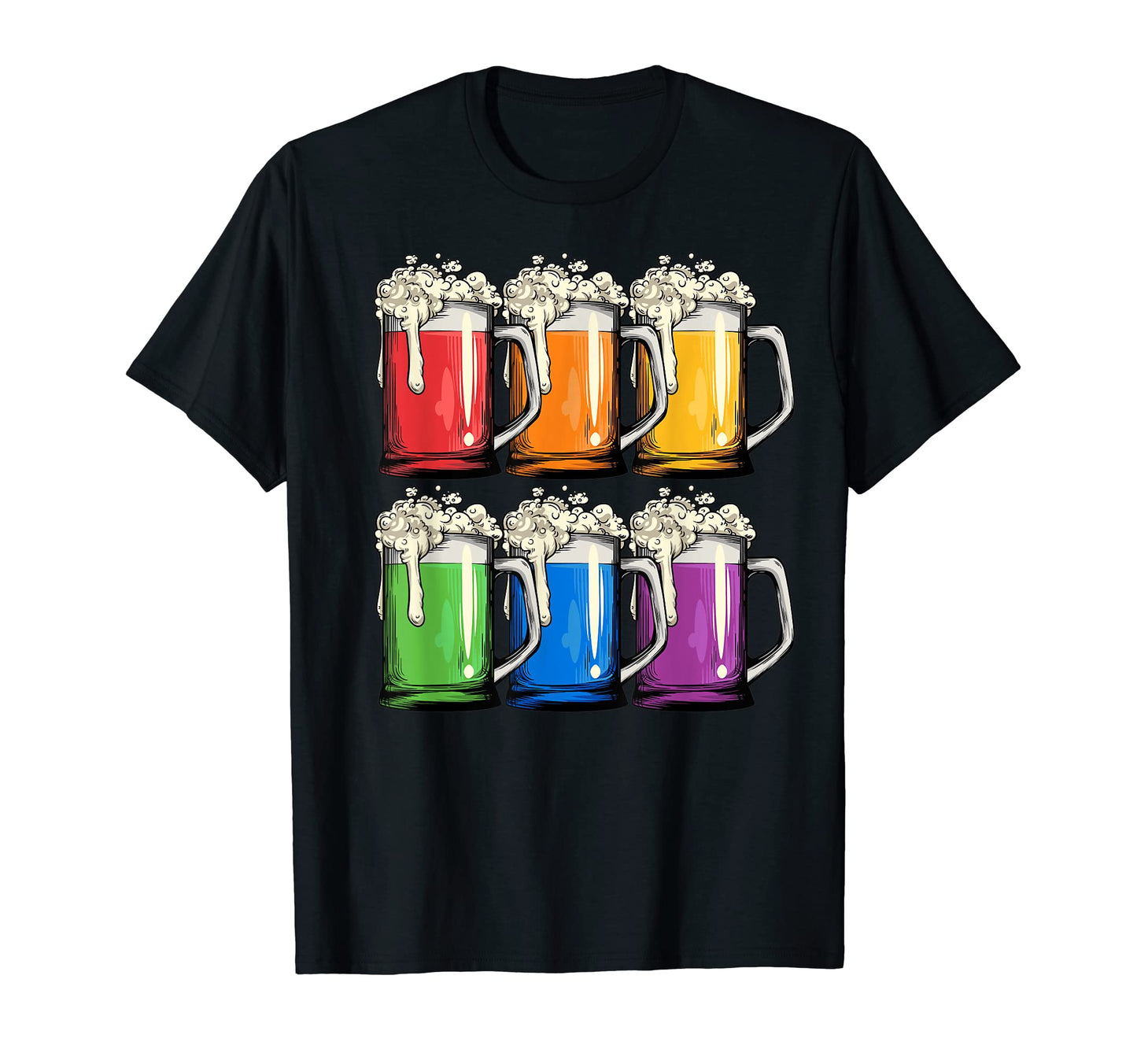Lgbtq Beer Mug Gay Pride Lgbt Rainbow T-Shirt - Trendy Graphic for Adults - T-Shirt, Sweatshirt, Hoodie