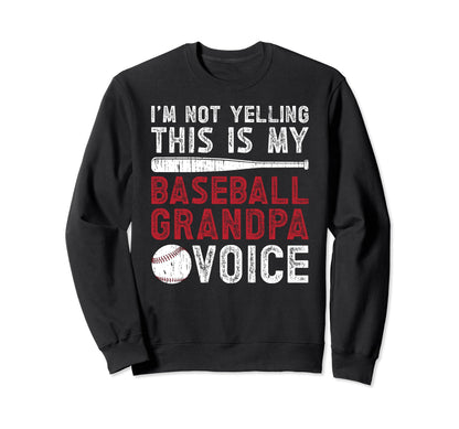 My Baseball Grandpa Voice Baseball Sweatshirt - Custom Art Print Men Women - T-Shirt, Sweatshirt, Hoodie