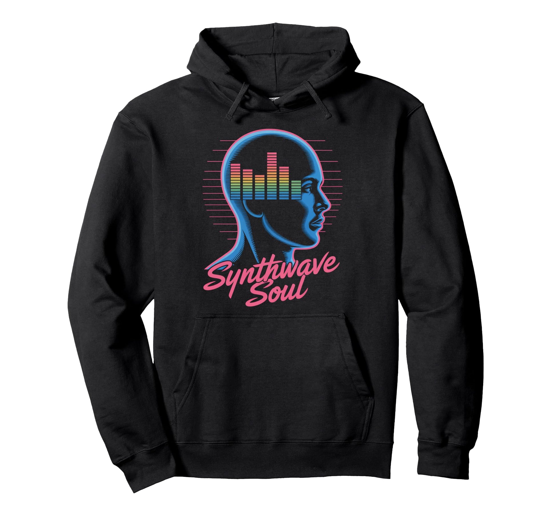 Synthwave Soul Wave Electronic Music Hoodie - Fun Novelty Design Men Women - T-Shirt, Sweatshirt, Hoodie