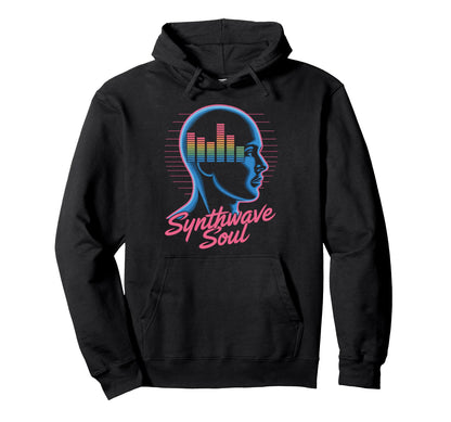 Synthwave Soul Wave Electronic Music Hoodie - Fun Novelty Design Men Women - T-Shirt, Sweatshirt, Hoodie