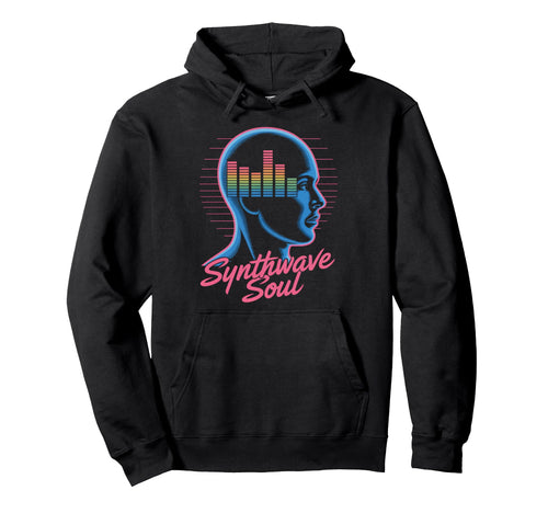 Synthwave Soul Wave Electronic Music Hoodie - Fun Novelty Design Men Women - T-Shirt, Sweatshirt, Hoodie