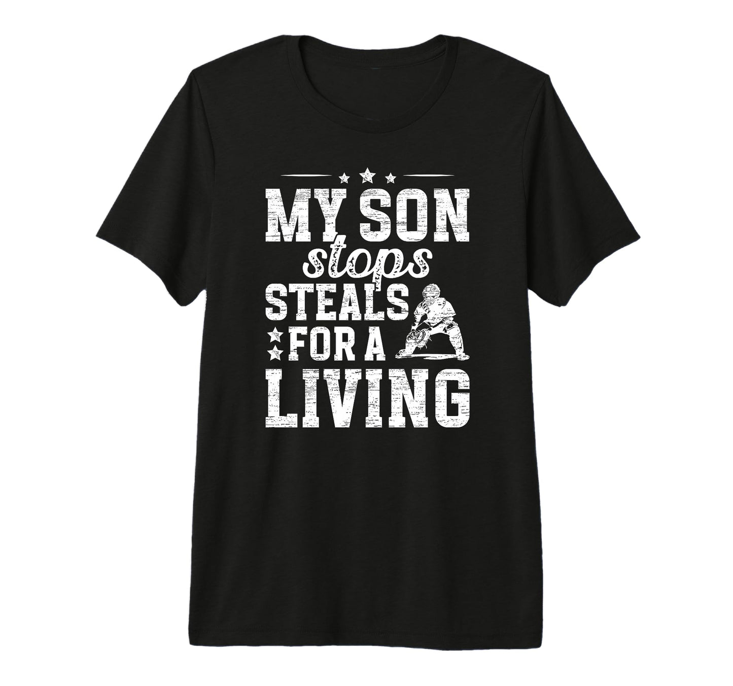 Mens Proud Baseball Catcher Dad Baseball T-Shirt - Trendy Graphic Unisex - T-Shirt, Sweatshirt, Hoodie