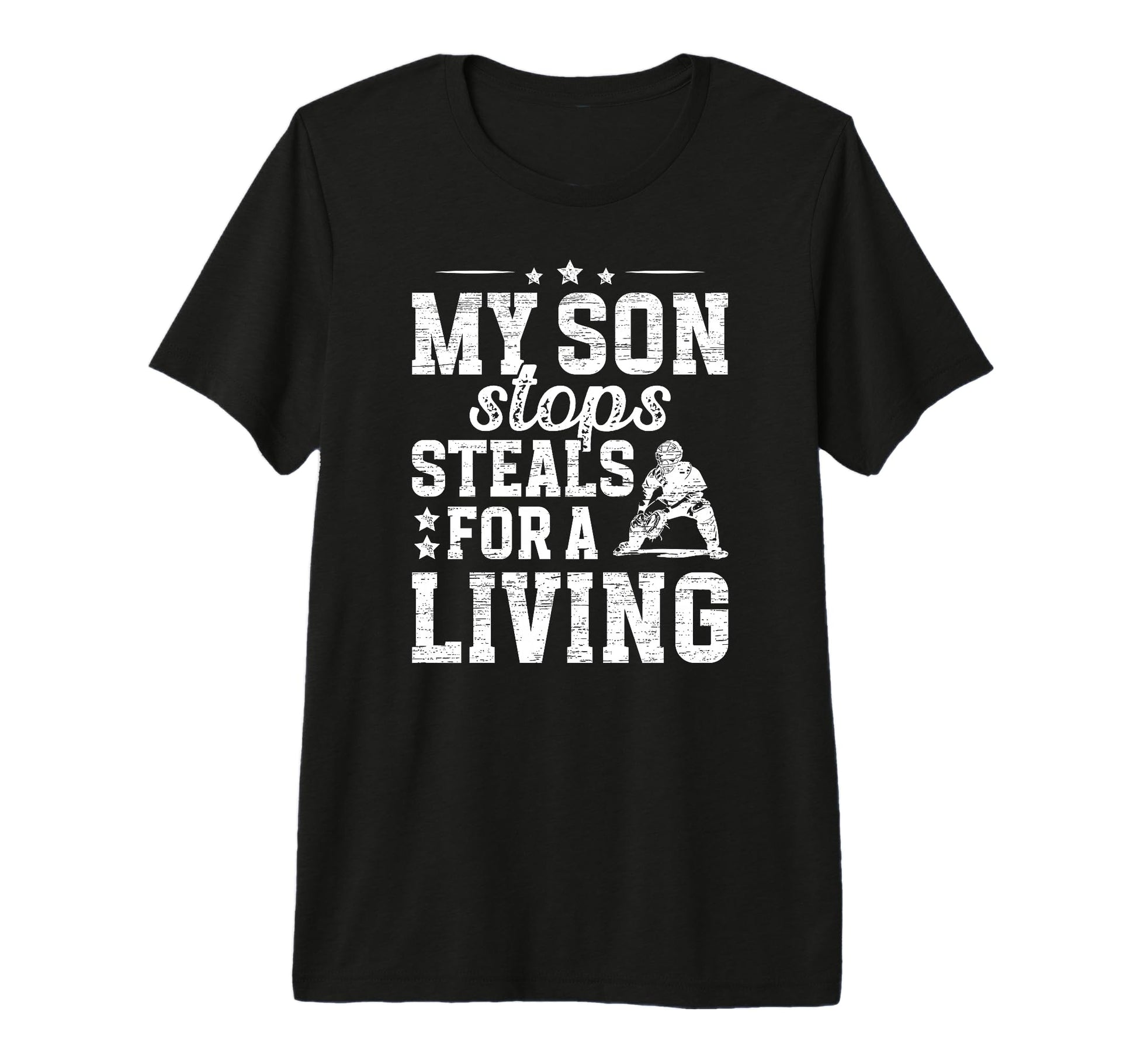 Mens Proud Baseball Catcher Dad Baseball T-Shirt - Trendy Graphic Unisex - T-Shirt, Sweatshirt, Hoodie