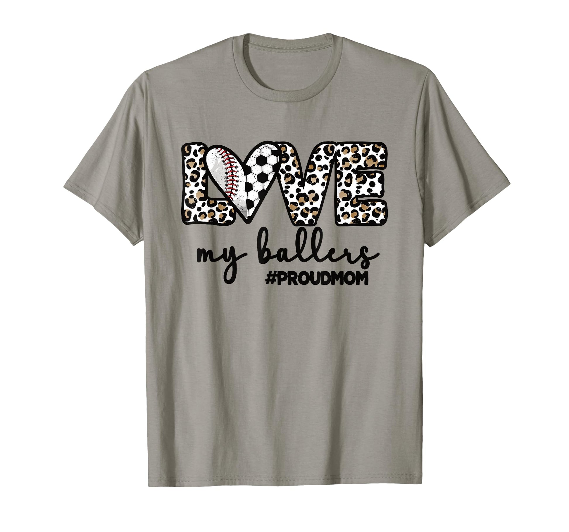 Proud Baller Mom Soccer Baseball Player T-Shirt - Trendy Graphic Men Women - T-Shirt, Sweatshirt, Hoodie