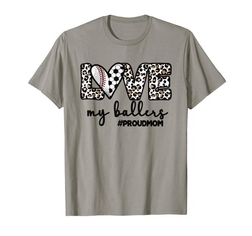 Proud Baller Mom Soccer Baseball Player T-Shirt - Trendy Graphic Men Women - T-Shirt, Sweatshirt, Hoodie
