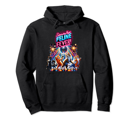 Parody Kitty Cat Lover Disco Feline Fever Hoodie - Streetwear Style Unisex - T-Shirt, Sweatshirt, Hoodie