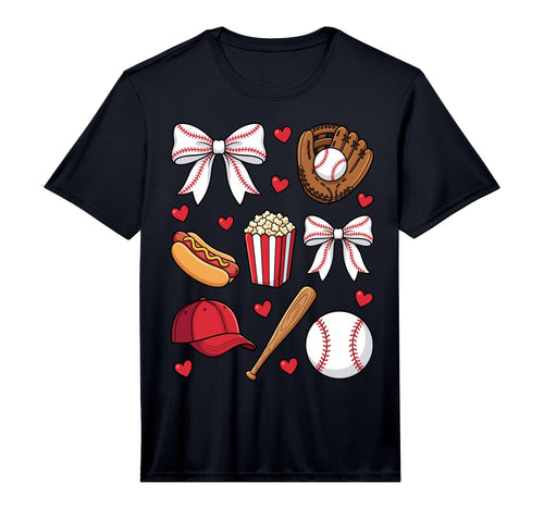 Mens Baseball Coquette Bow Mom Mama T-Shirt - Streetwear Style for Adults - T-Shirt, Sweatshirt, Hoodie
