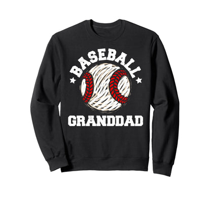Baseball Granddad Distressed Funny Sweatshirt - Unique Graphic Unisex - T-Shirt, Sweatshirt, Hoodie