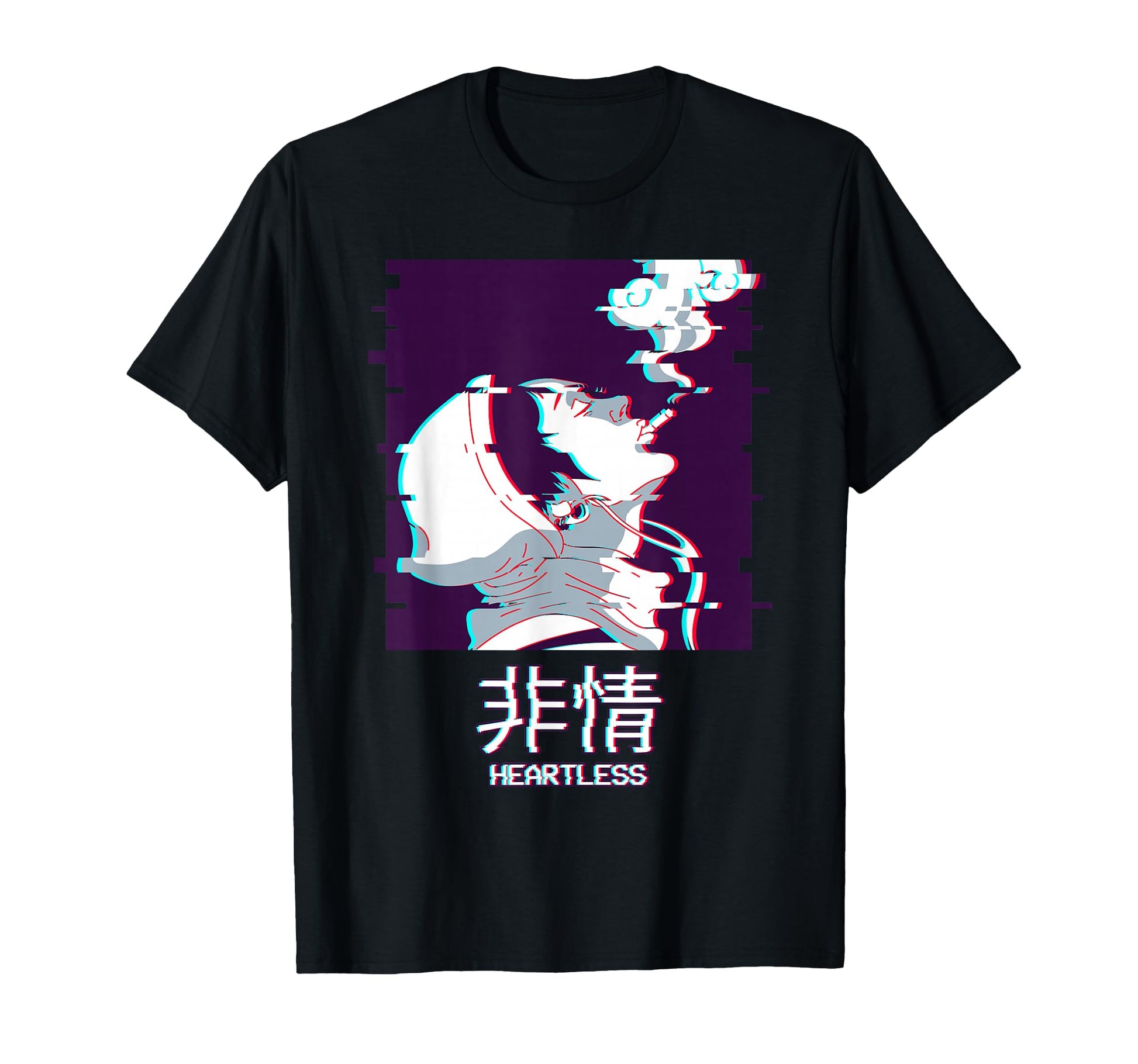 Sad Anime Vaporwave Aesthetic T-Shirt - Custom Art Print Men Women - T-Shirt, Sweatshirt, Hoodie
