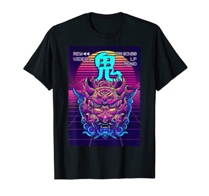 Oni Mask Demon Mask Tokyo Japan T-Shirt - Aesthetic Graphic Men Women - T-Shirt, Sweatshirt, Hoodie