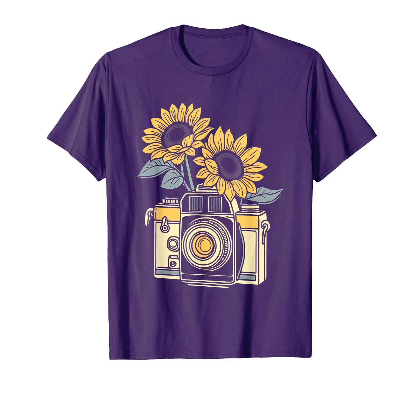 Photographer Sunflower Camera T-Shirt - Trendy Graphic Men Women - T-Shirt, Sweatshirt, Hoodie