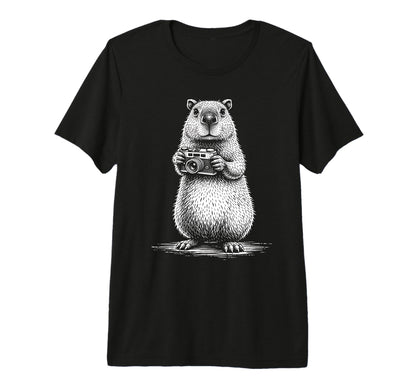 Photographer Capybara Camera Funny T-Shirt - Unique Graphic for Adults - T-Shirt, Sweatshirt, Hoodie