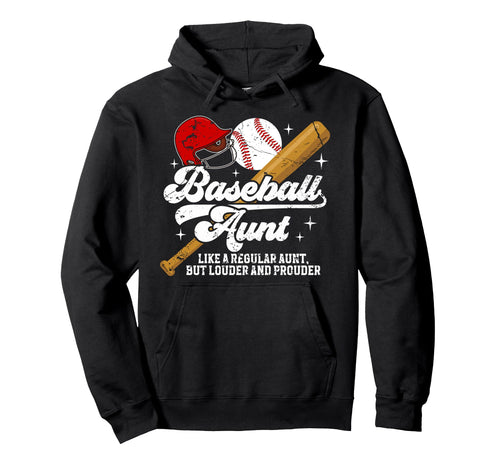 Baseball Aunt Baseball Player Auntie Hoodie - Aesthetic Graphic for Adults - T-Shirt, Sweatshirt, Hoodie