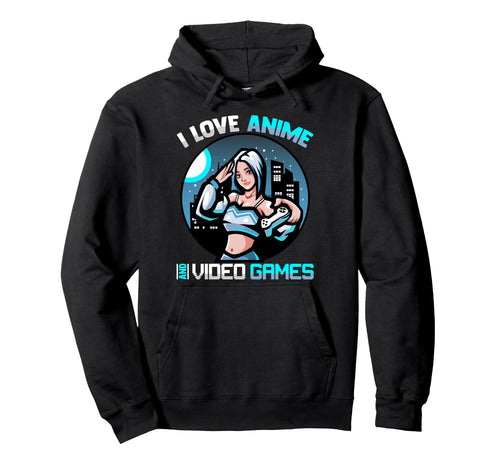 Kawaii Otaku I Love Anime And Video Hoodie - Minimalist Print Men Women - T-Shirt, Sweatshirt, Hoodie