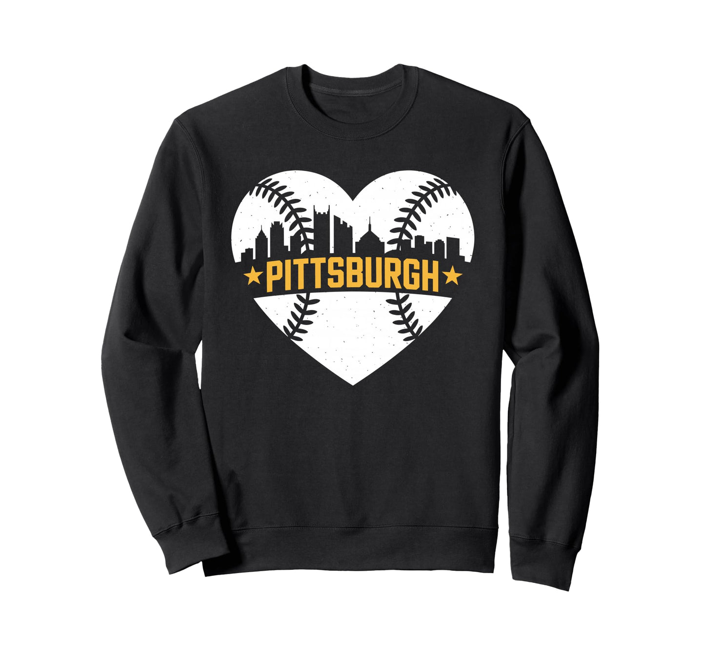 Pittsburgh Lovers Skyline Baseball Sweatshirt - Novelty Apparel Men Women - T-Shirt, Sweatshirt, Hoodie