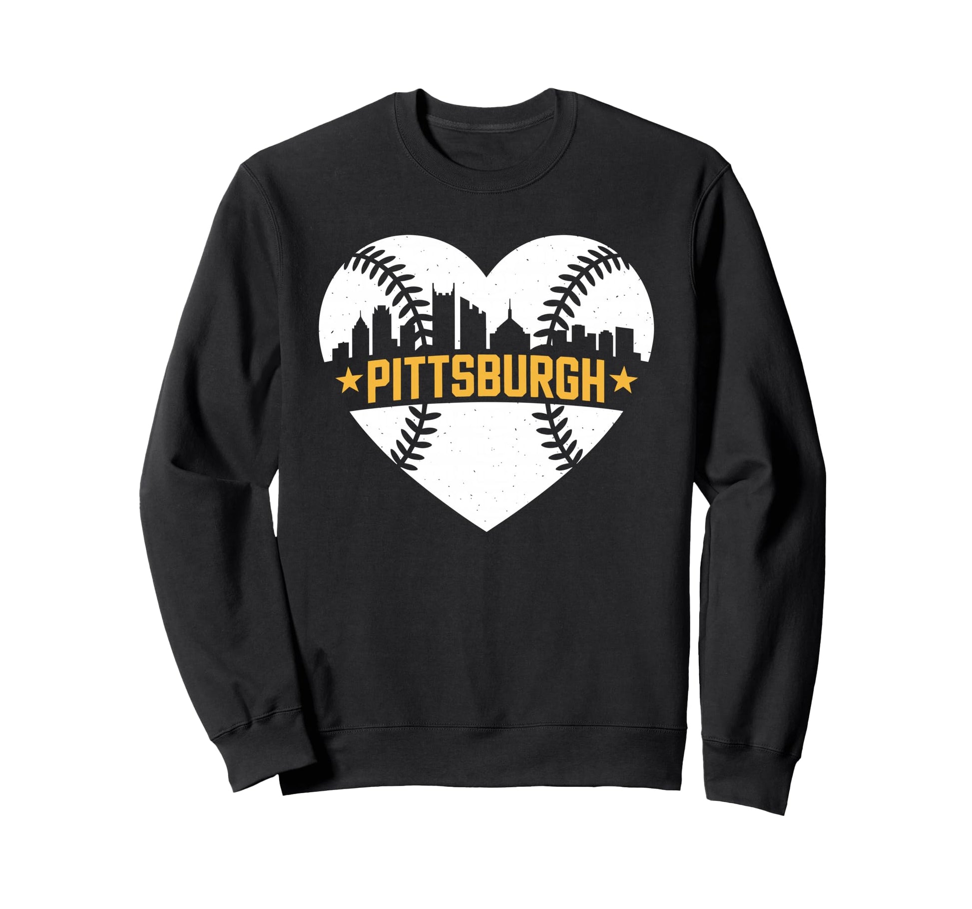 Pittsburgh Lovers Skyline Baseball Sweatshirt - Novelty Apparel Men Women - T-Shirt, Sweatshirt, Hoodie
