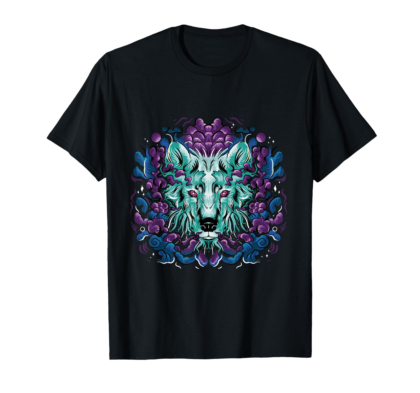 Vaporwave Aesthetic Wolf Eboy Egirl T-Shirt - Custom Art Print Unisex - T-Shirt, Sweatshirt, Hoodie