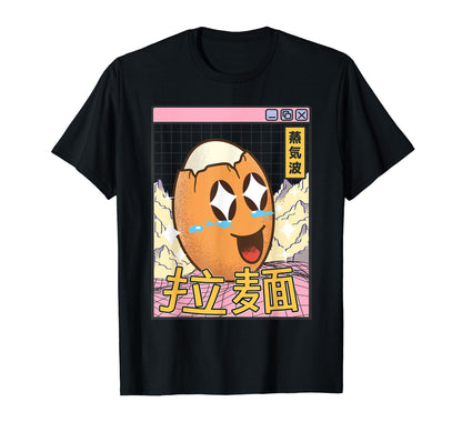 Egg Kawaii Grid Vaporwave T-Shirt - Casual Everyday Wear for Adults - T-Shirt, Sweatshirt, Hoodie