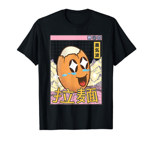 Egg Kawaii Grid Vaporwave T-Shirt - Casual Everyday Wear for Adults - T-Shirt, Sweatshirt, Hoodie