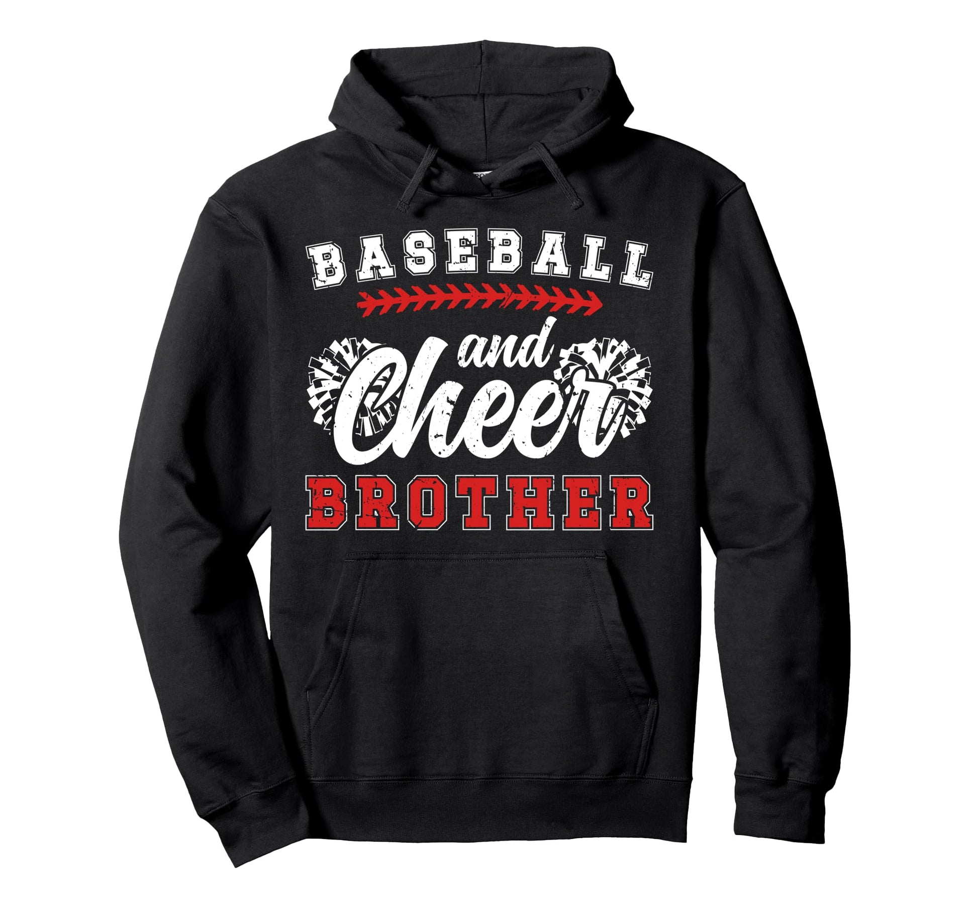 Baseball And Cheer Brother Baseball Hoodie - Aesthetic Graphic for Adults - T-Shirt, Sweatshirt, Hoodie